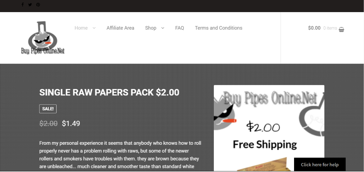 BuyPipesOnline.Net Screenshot